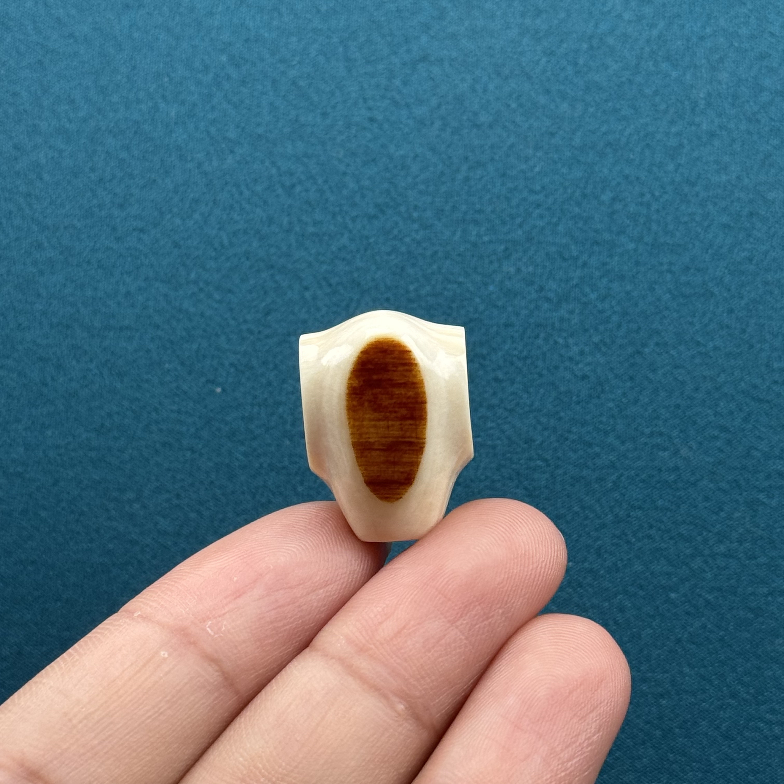 S64-34天然猛犸牙黄金瞳鲨鱼背三通16*22.3mm支持复检假一罚十