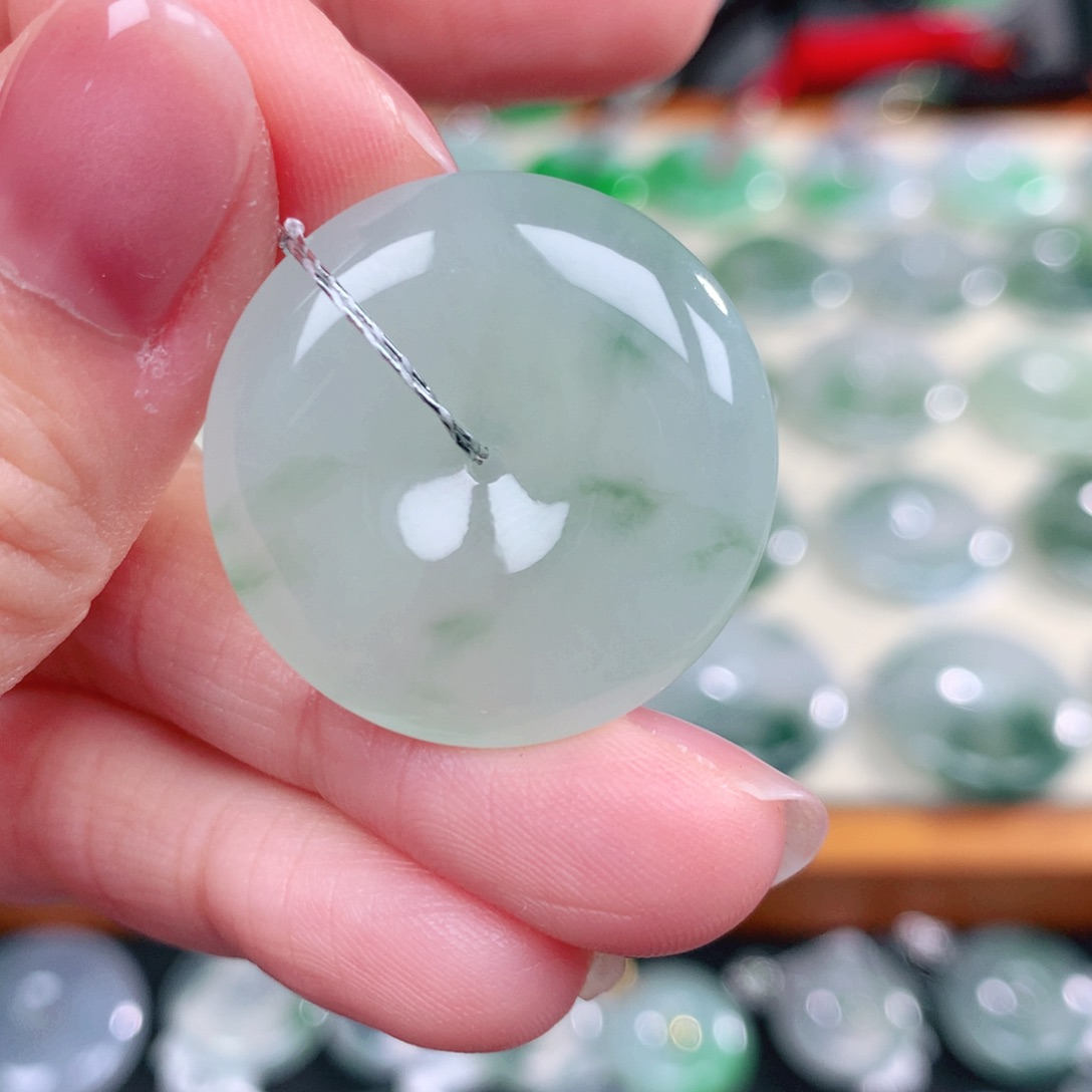 翡翠未镶嵌颈饰天然缅甸翡翠a货26.8-5.8