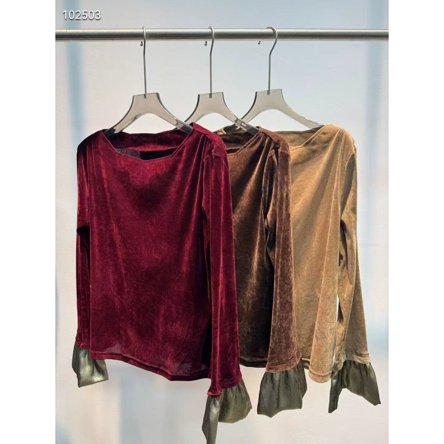 长袖圆领常规款老钱风T恤秋冬打底衫百搭上衣气质