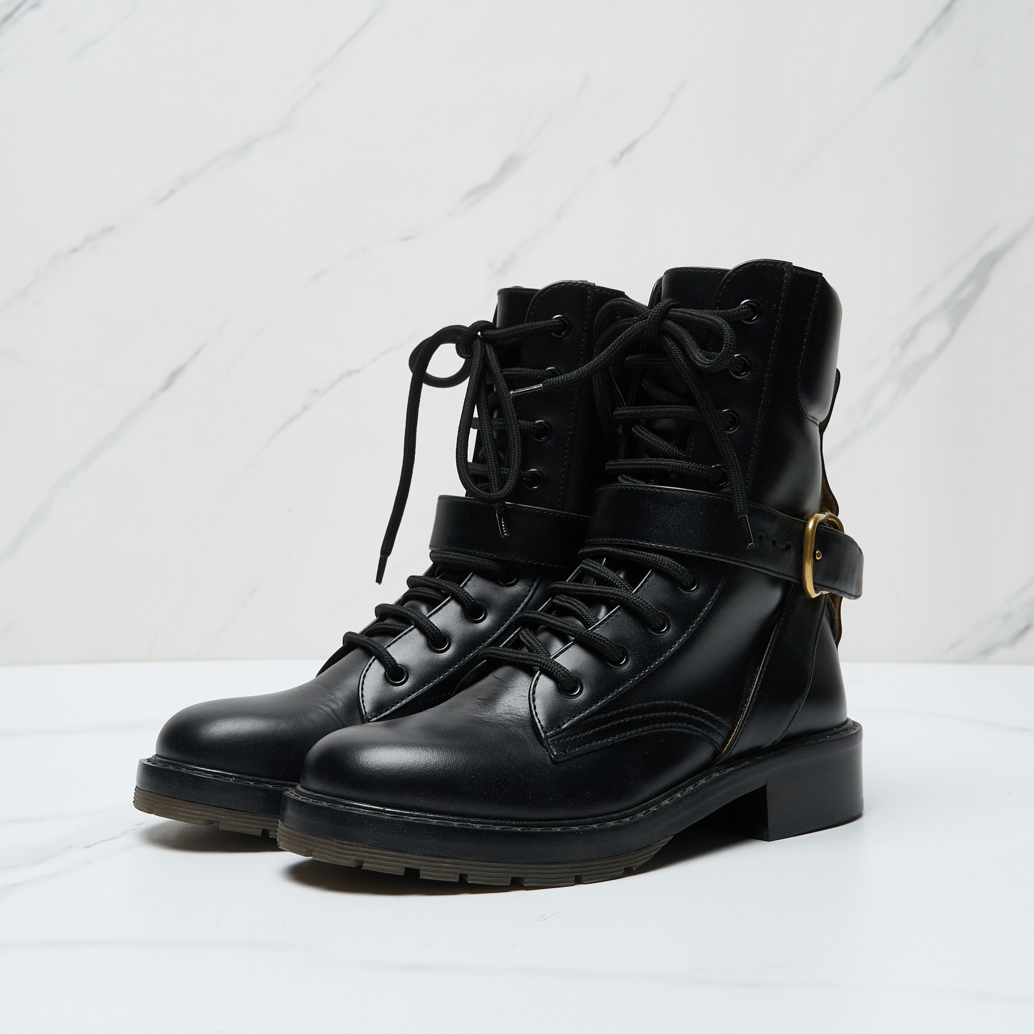 Chloe宋佳同款绑带英伦短靴C1GS00002