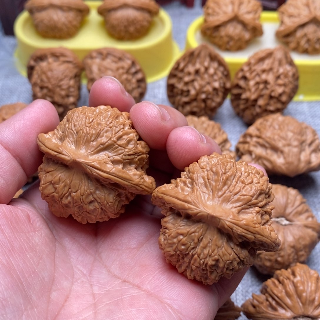 文玩核桃把件43全品精配血麒麟