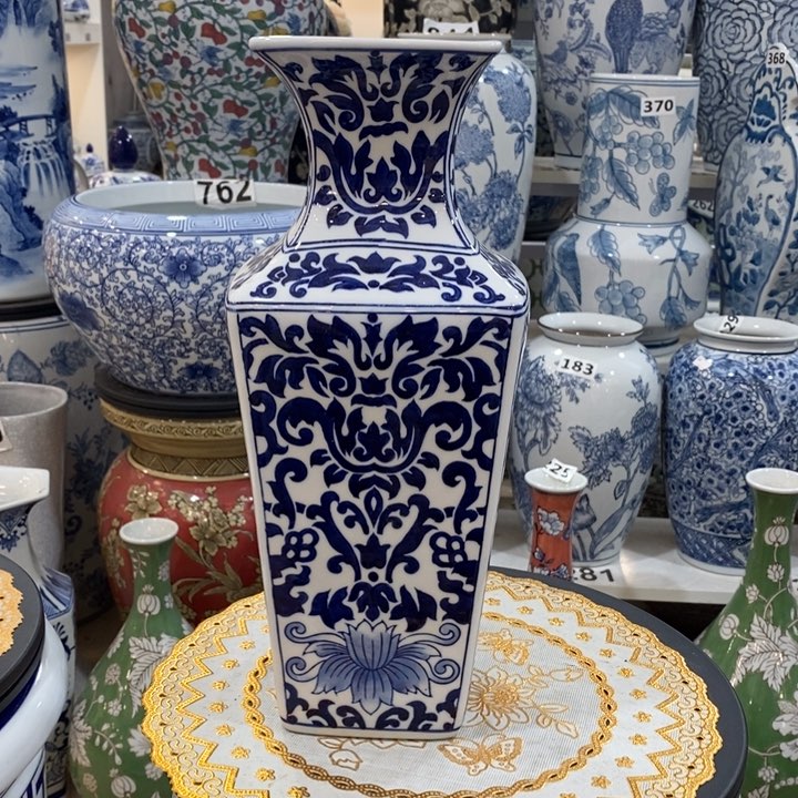 摆件圈****圆手绘陶瓷花瓶摆件