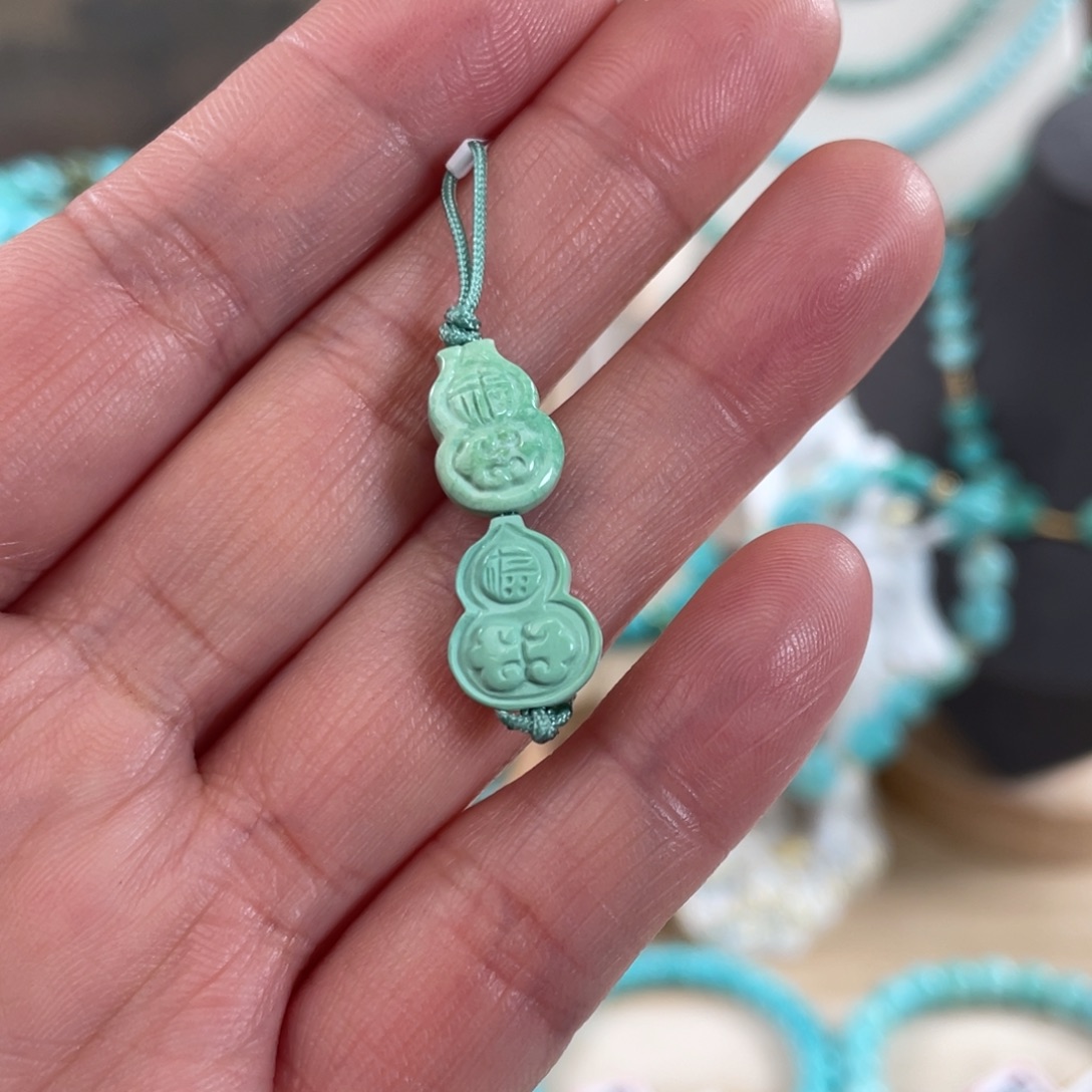 绿松石未镶嵌套链葫芦套装