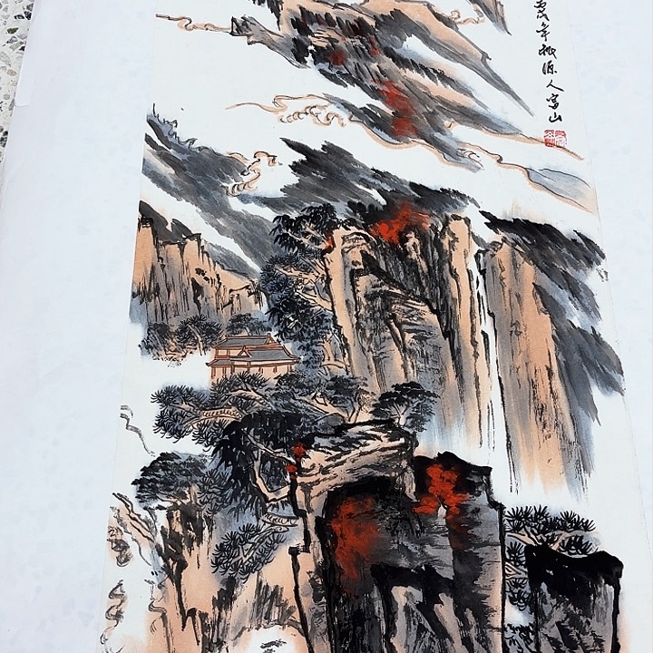 国画孙立芳老先生展览原作