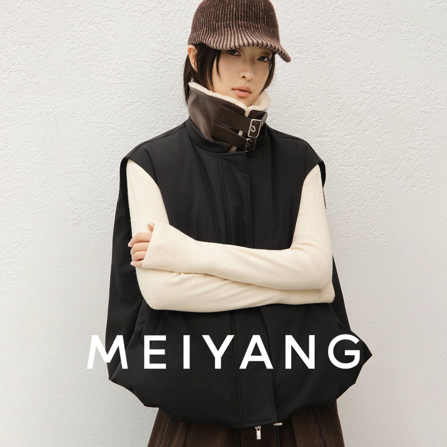 美洋MEIYANG 富士山鹅绒马甲 冬雪氛围~可拆卸毛领羽绒【宽】-周五