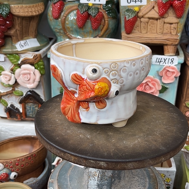 紫砂花盆粗陶材质多肉花盆