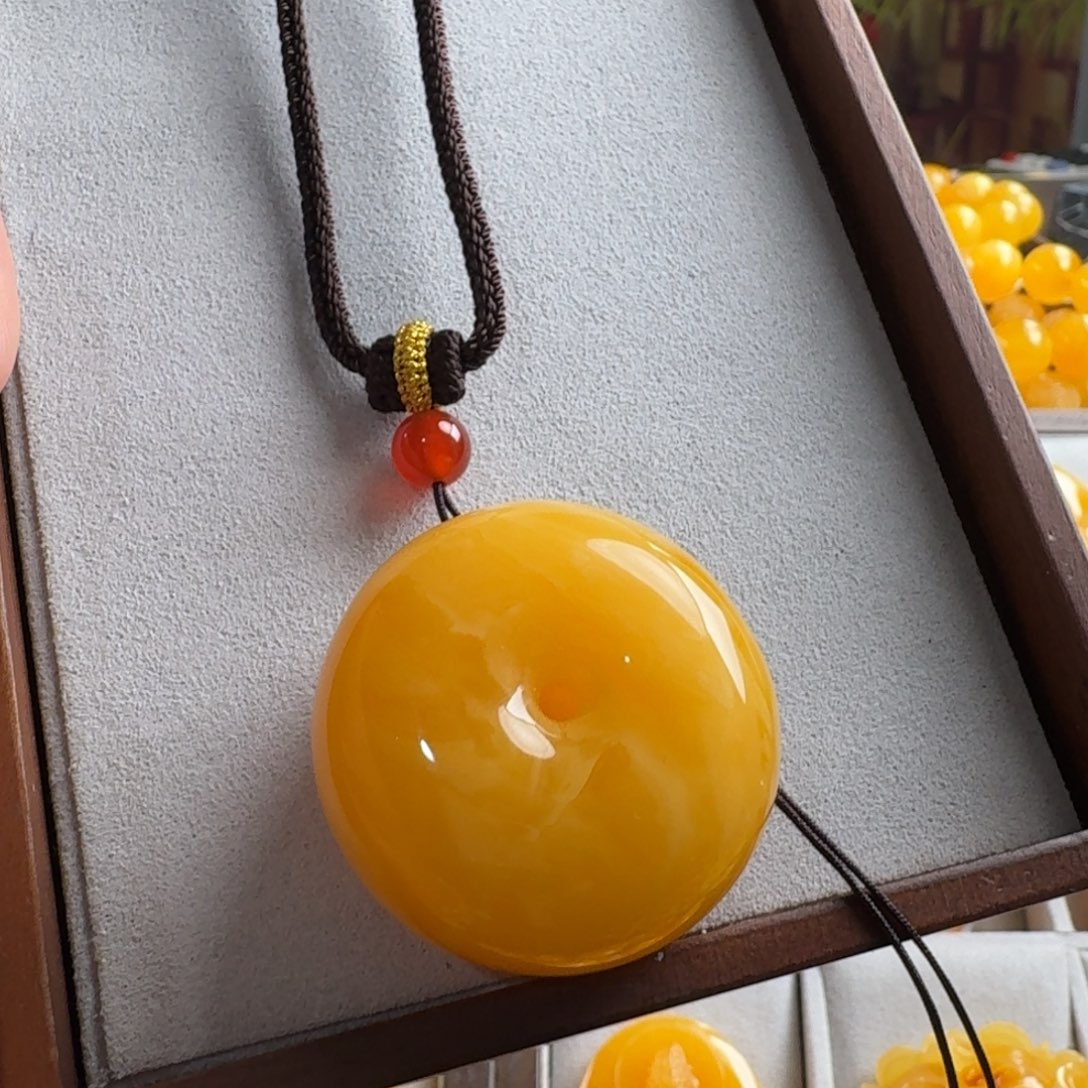 蜜蜡毛衣链未镶嵌