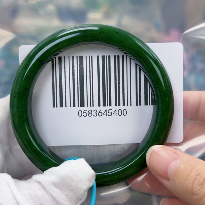 和田玉未镶嵌手镯微瑕5960