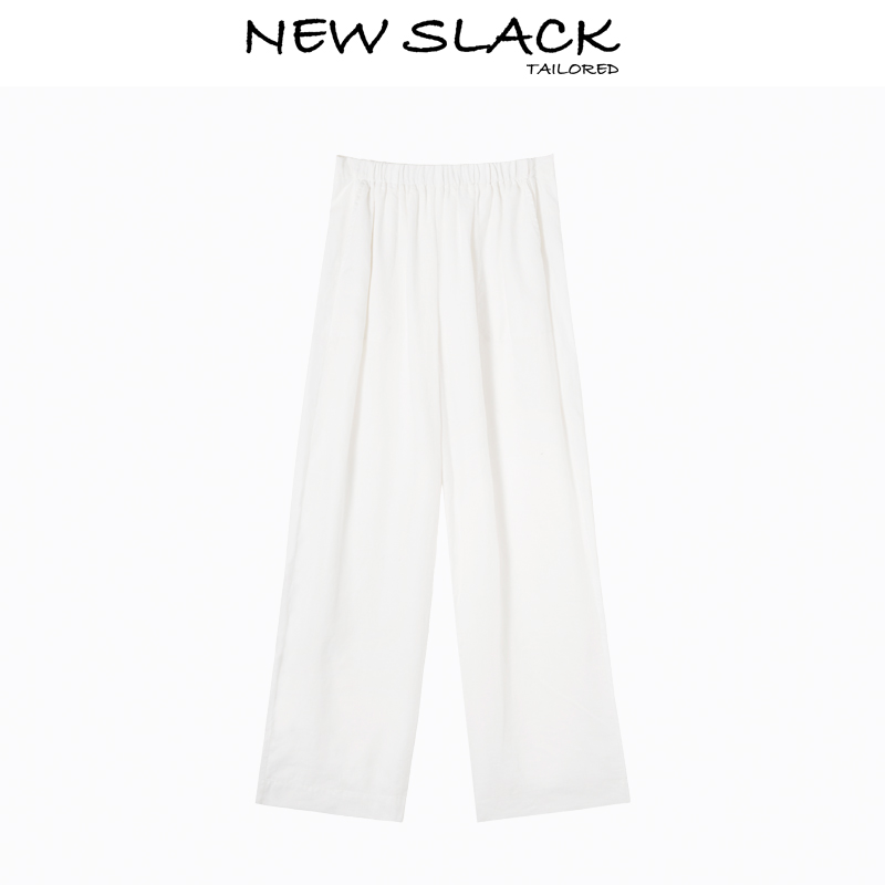   no退no换 New slack NX0428全亚麻直筒长裤偏大往小拍