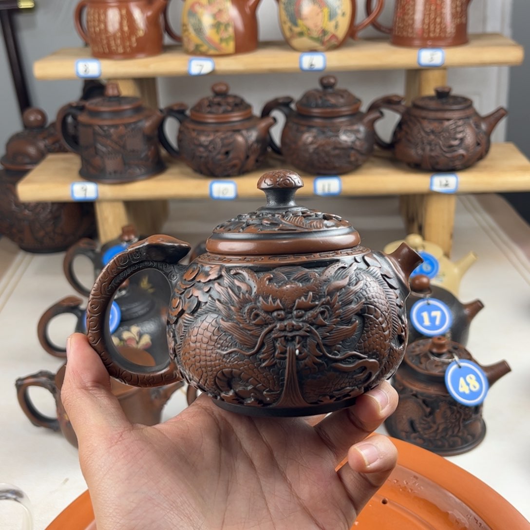 壶230cc 建水紫陶全手工制作，老匠人传承手艺