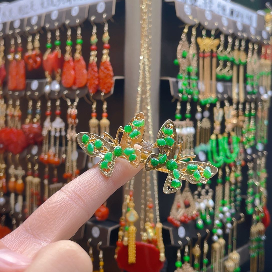 玛瑙/玉髓耳饰合金翡翠饰品