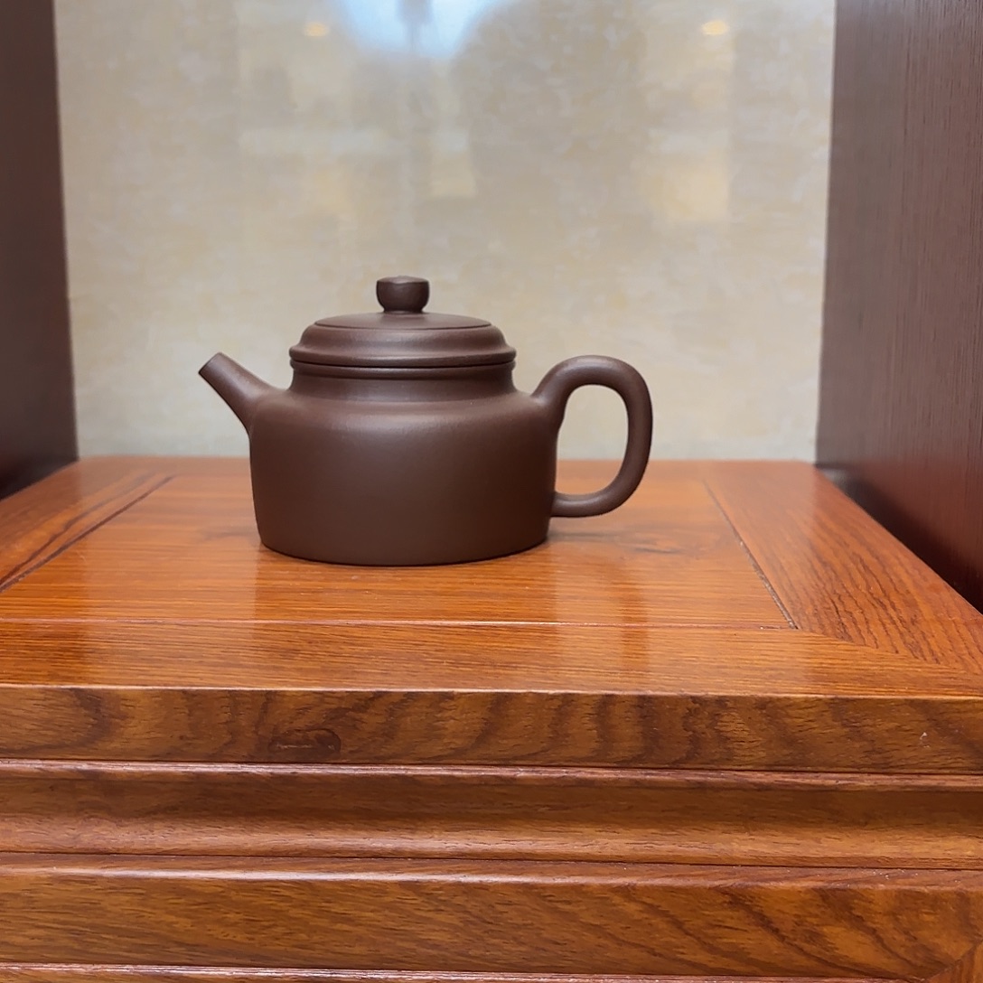 菩***提茶壶紫砂德中壶 紫泥 全手工 约280cc