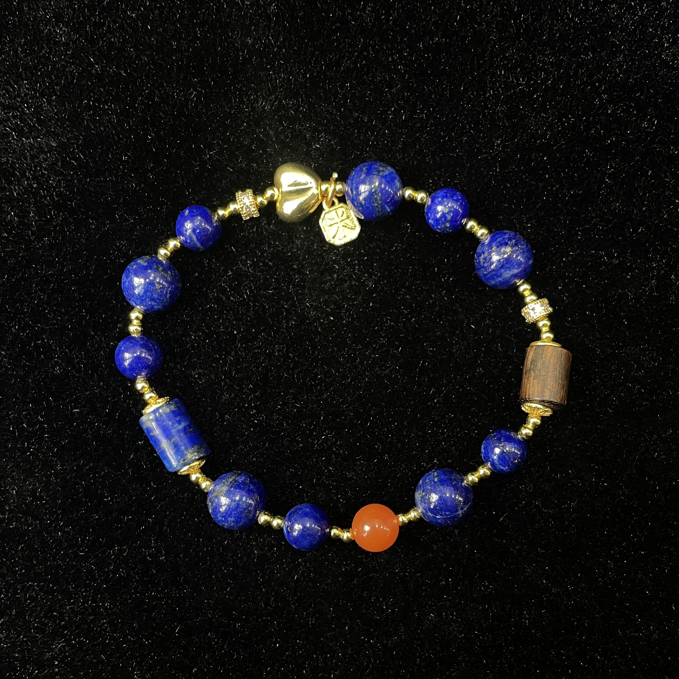 XA85天然青金石精美设计款手串 气质单圈手链