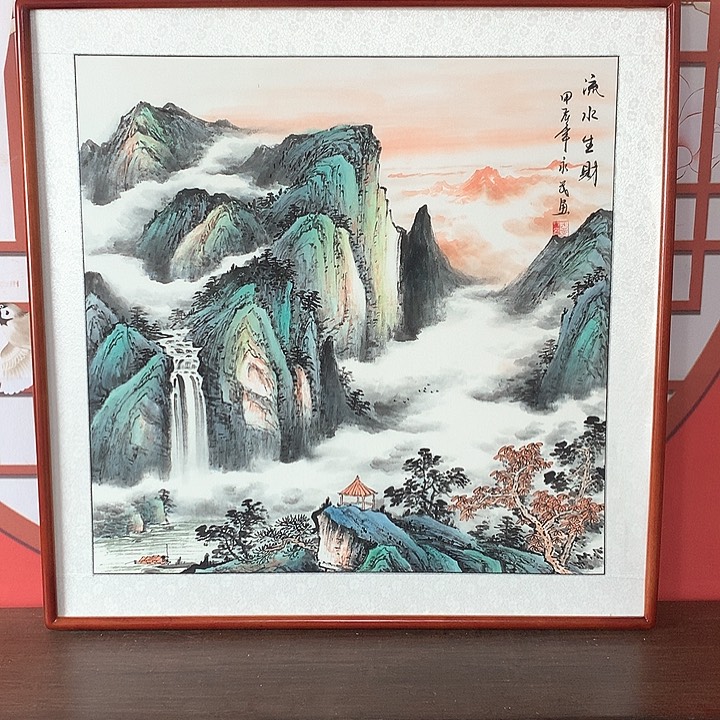 国画带框尺寸82厘米手绘包邮