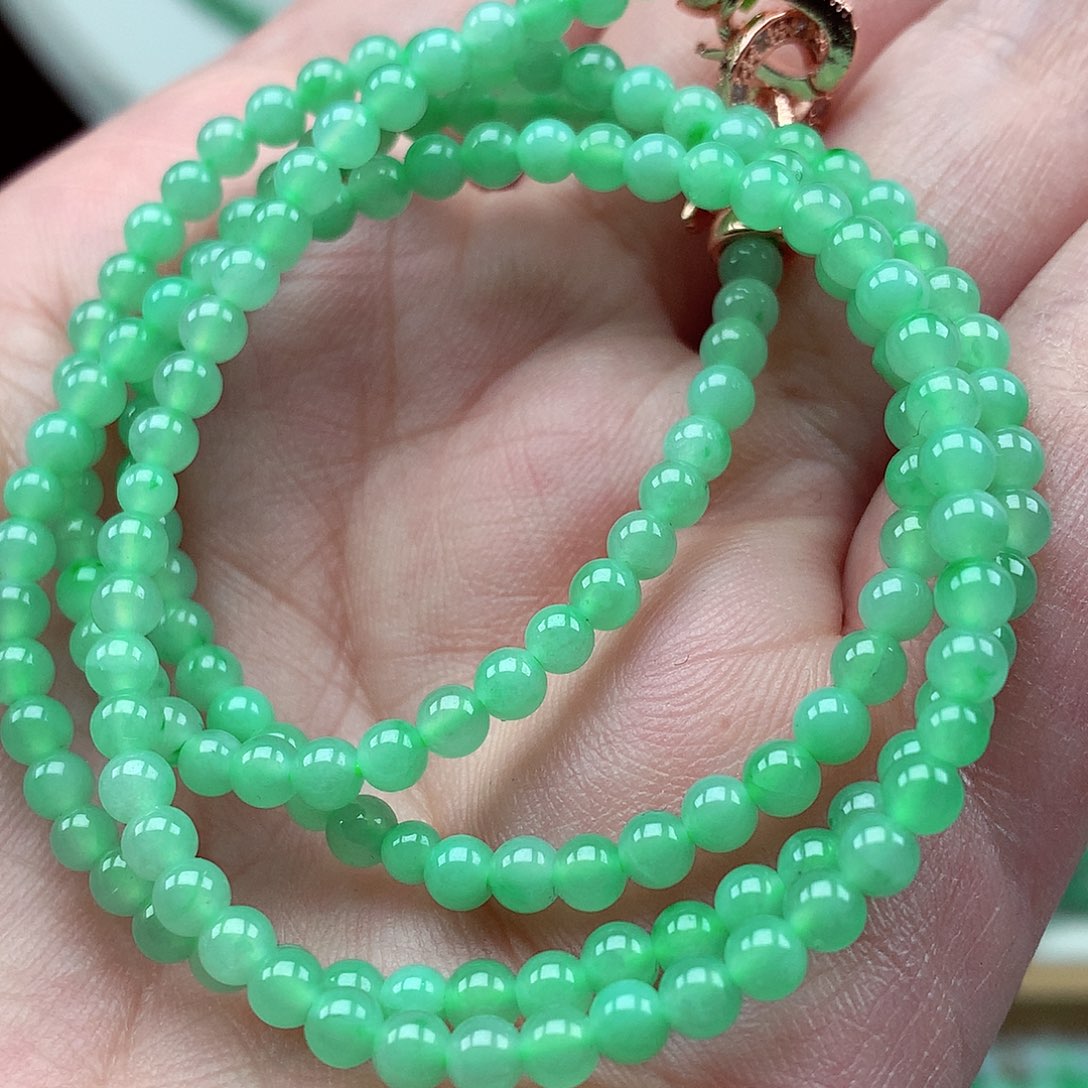 翡翠未镶嵌毛衣链翡翠