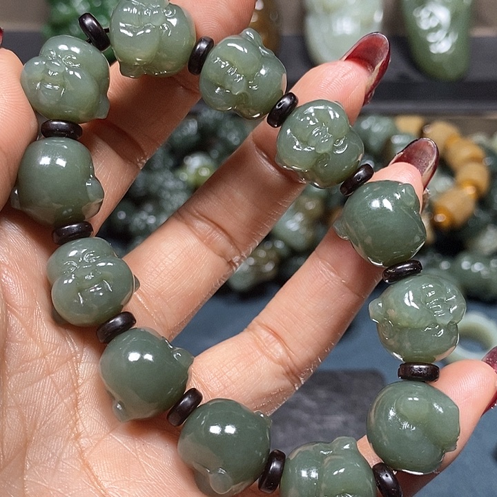 和田玉手串未镶嵌