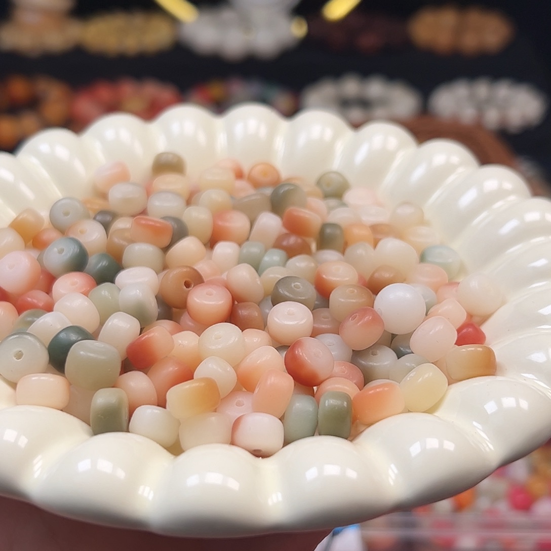 菩提根/象牙果手串9马卡龙药片110颗