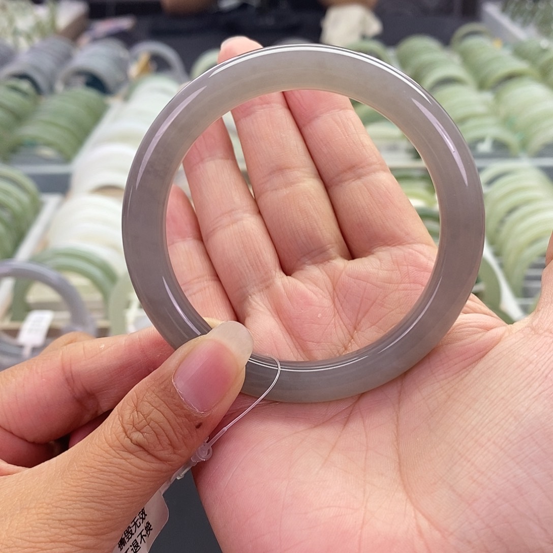 和田玉未镶嵌珠宝奇石和田玉手镯57.3