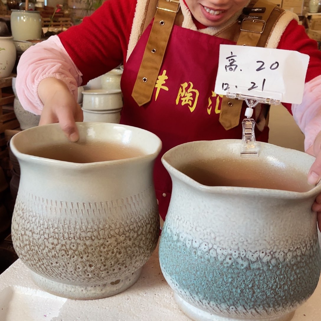 紫砂花盆高度20口径21