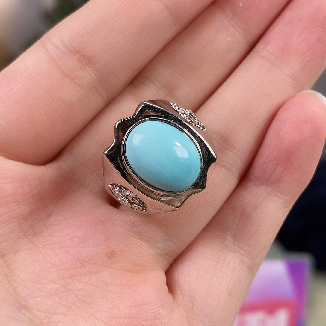 绿松石银S925镶嵌珠宝奇石