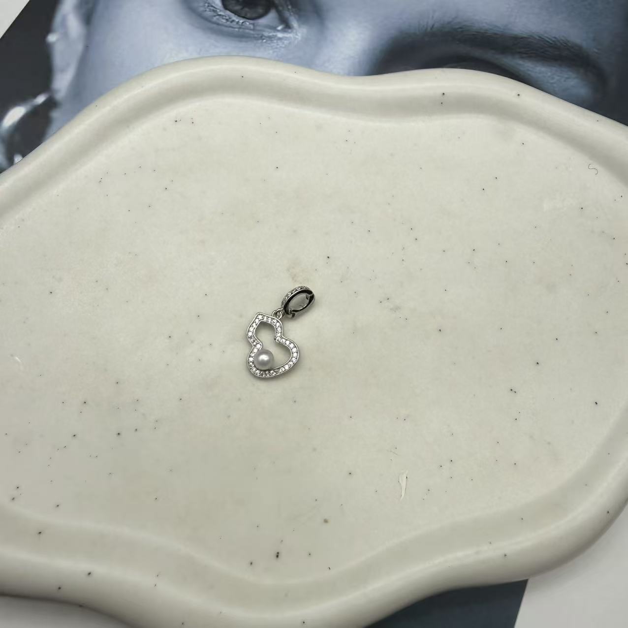 【E096】淡水珍珠葫芦万能扣吊坠不带链