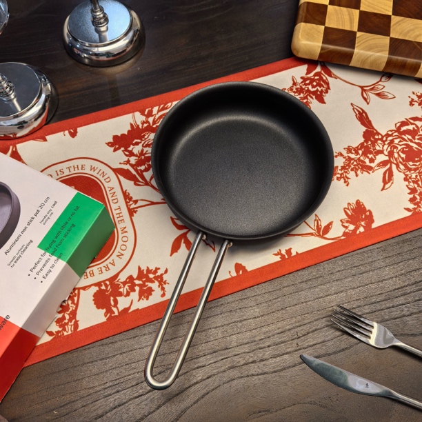 出意大利 硬质阳极氧化20㎝单柄不粘煎锅 20*5.5