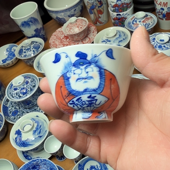 手绘财神单杯福利款