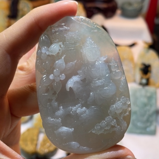 人***途翡翠未镶嵌挂件翡翠