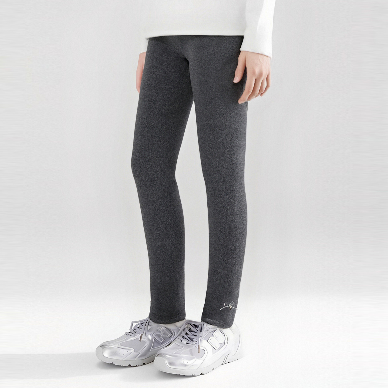 笛莎童装女童加绒打底裤2025冬季新款女孩修身百搭长裤-93256A403