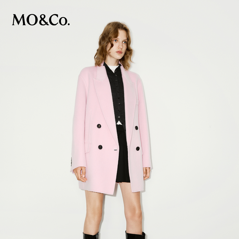 【粉丝专享】MOCO外套冬绵羊毛骆驼绒中长款廓形毛呢MBD4COTT13