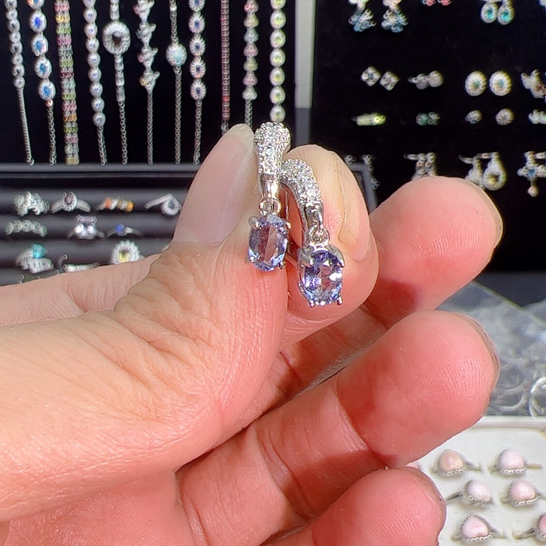 紫晶珠宝半成品银S925镶嵌