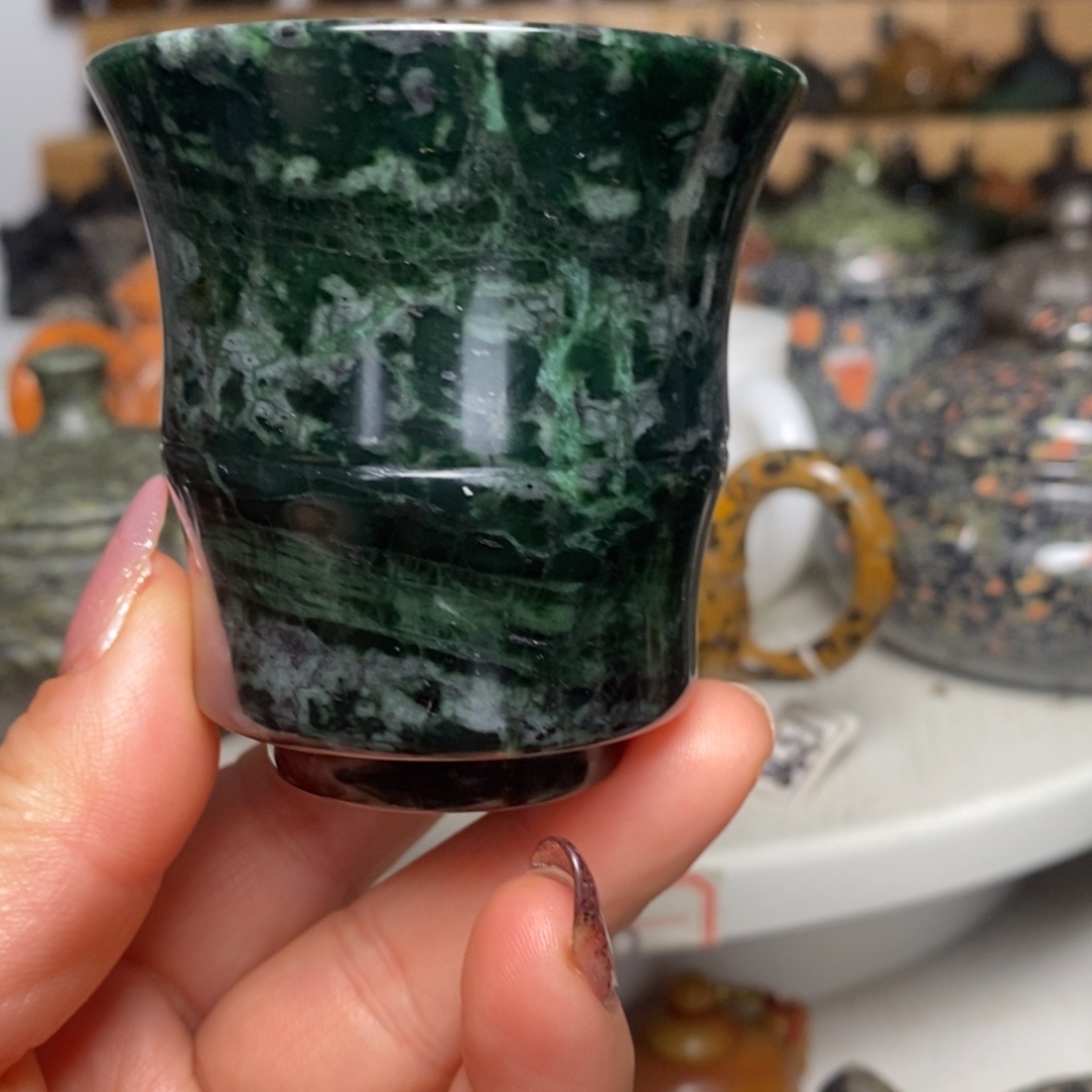 藏玉药王石福利款竹节杯100cc