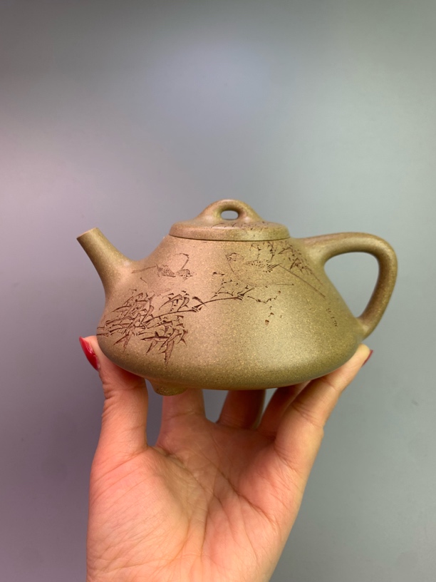 李小龍石瓢青段全手工紫砂壶