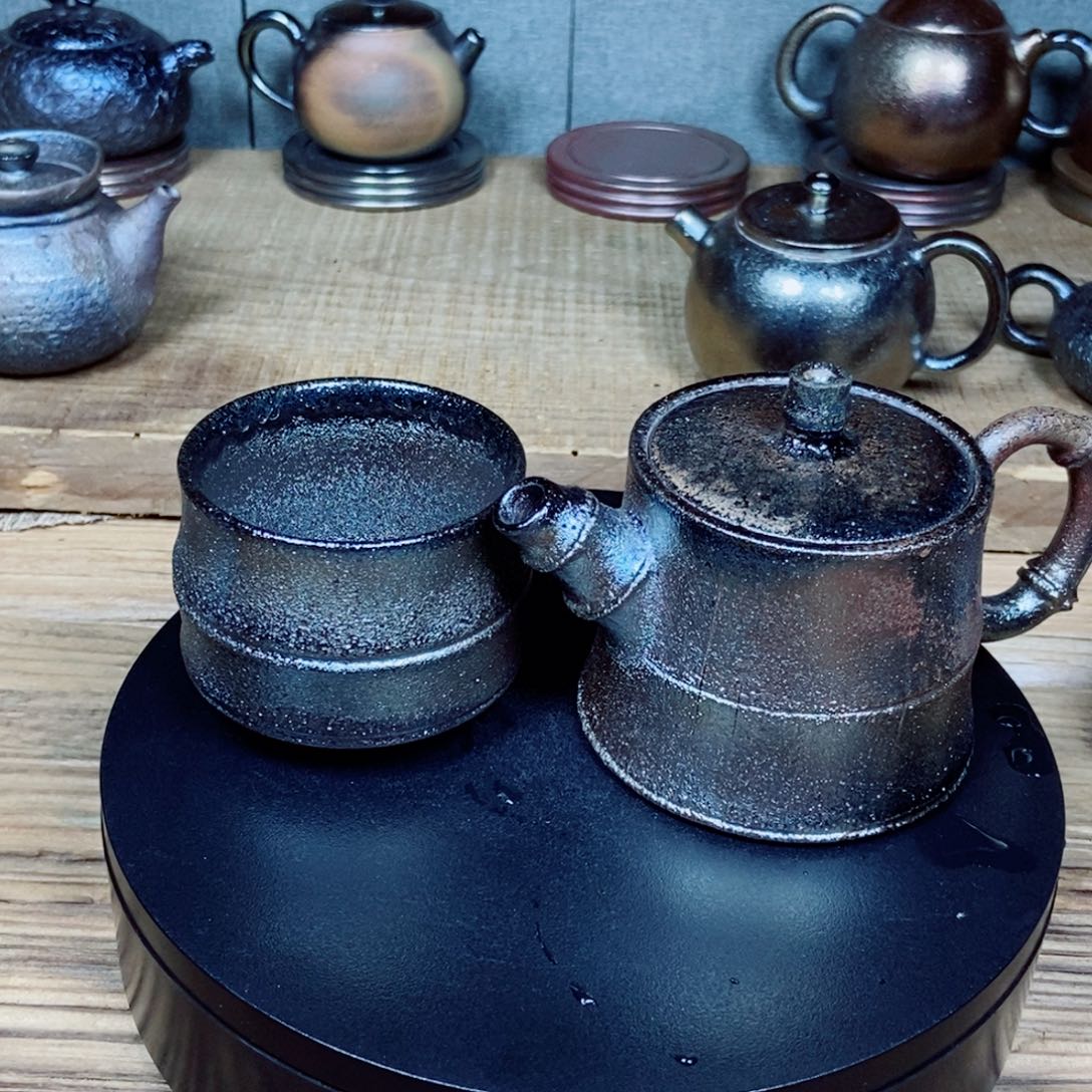 建水紫陶柴烧茶具