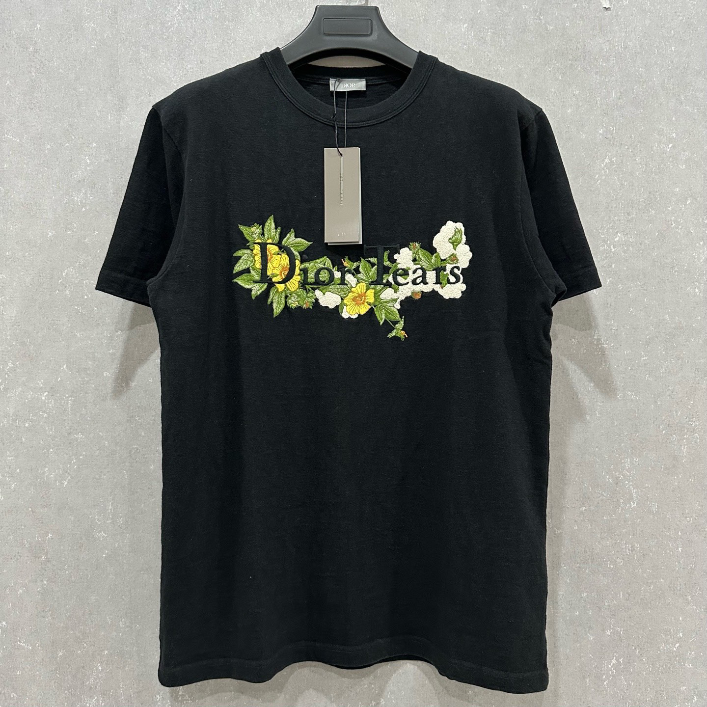 未使用 DIOR/迪奥 tears刺绣字母花卉短袖 S码 004538
