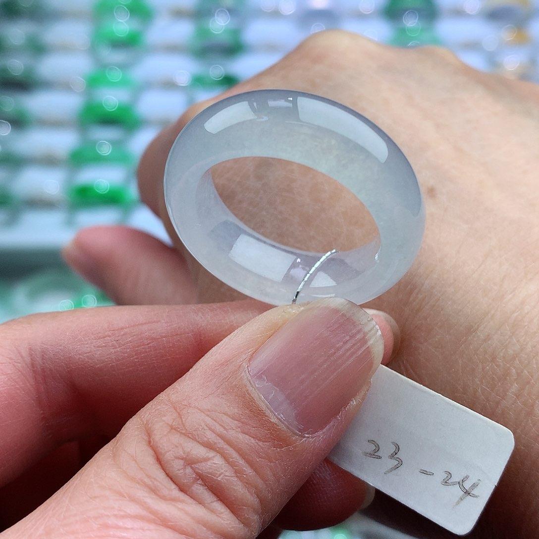 未镶嵌戒指翡翠23-24号