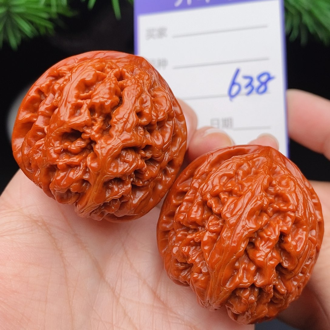 文玩核桃把件40粗筋638