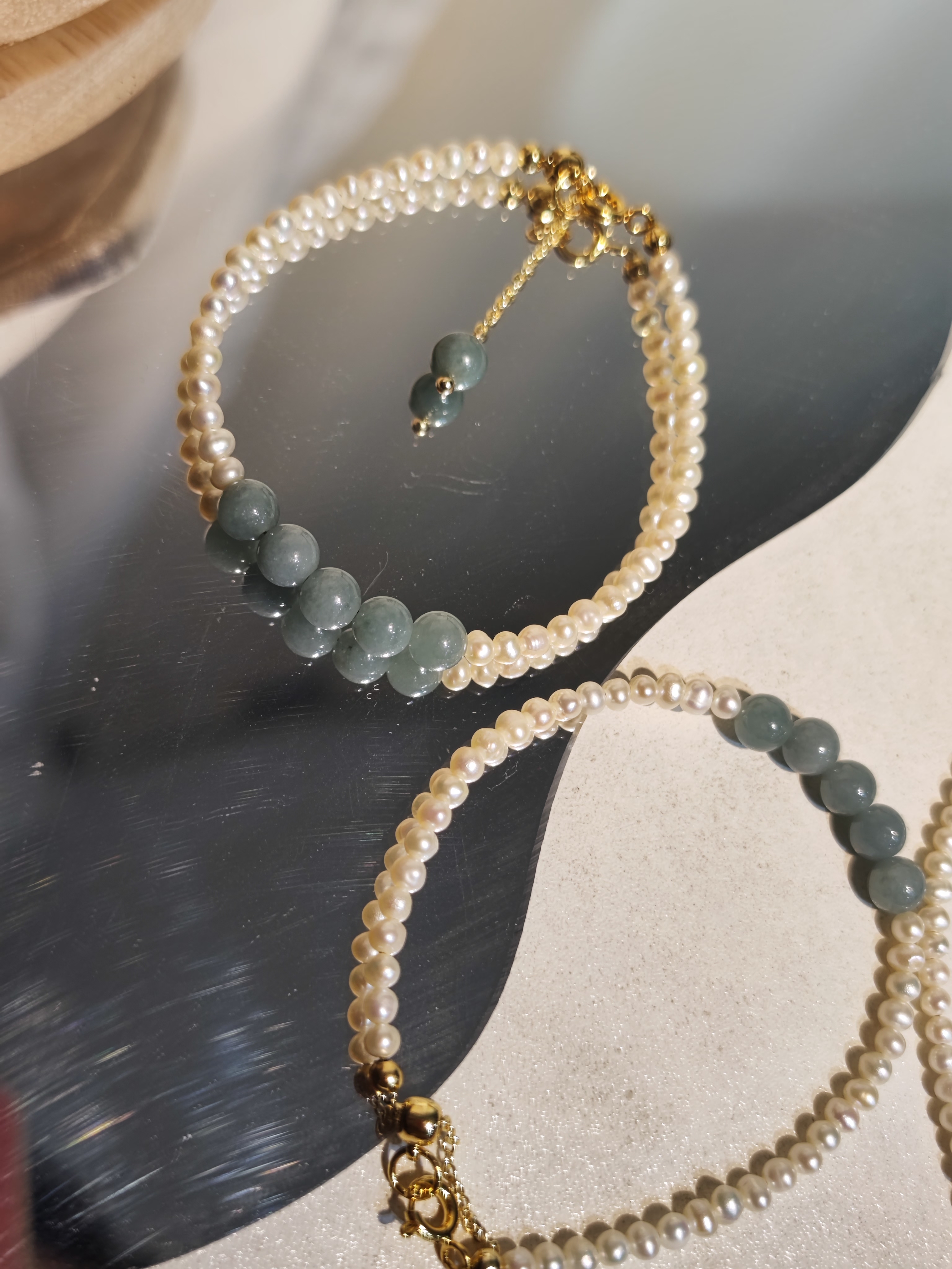 清新款baby珠手链可调节手围17厘米以内可佩戴