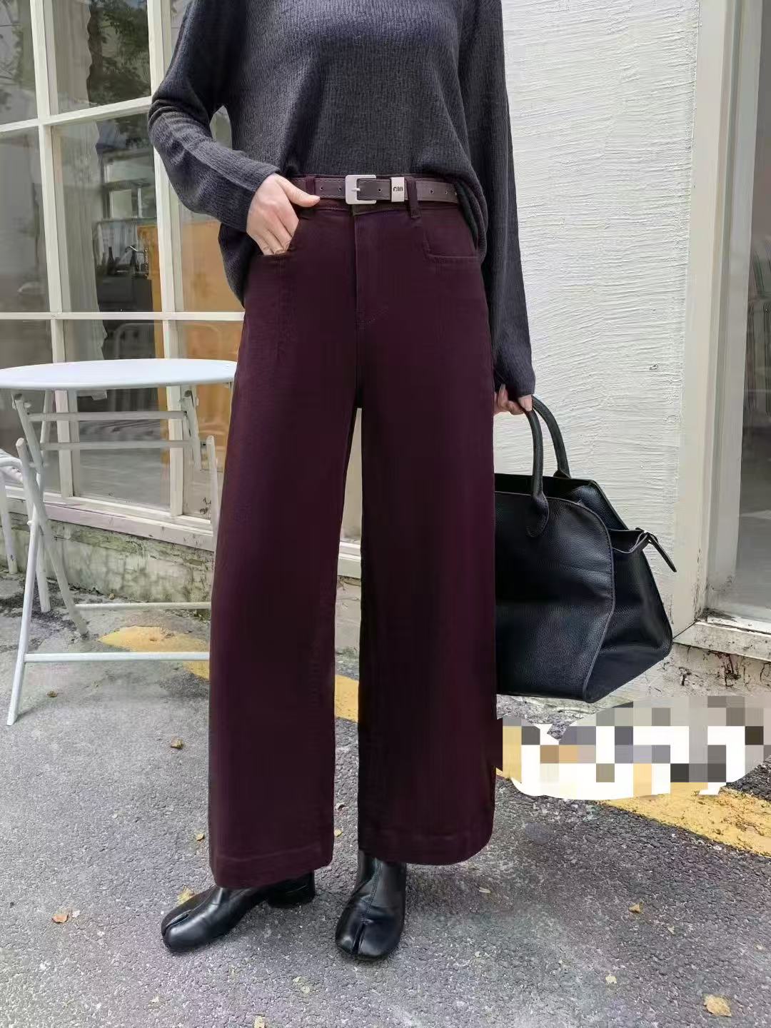 【靓衣坊】秋季 77款牛仔棉扣子拉链直筒裤休闲韩系时尚