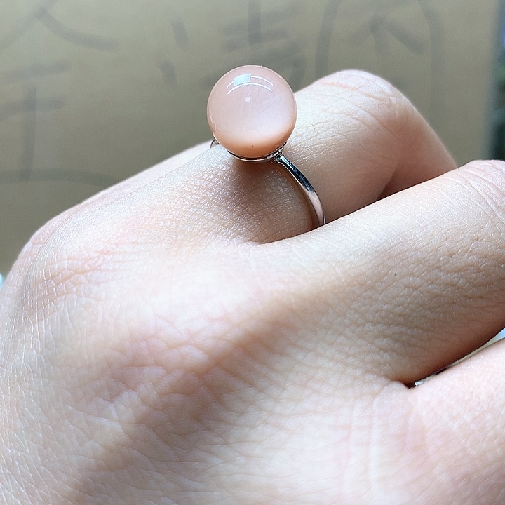 水晶水晶戒指银S925镶嵌