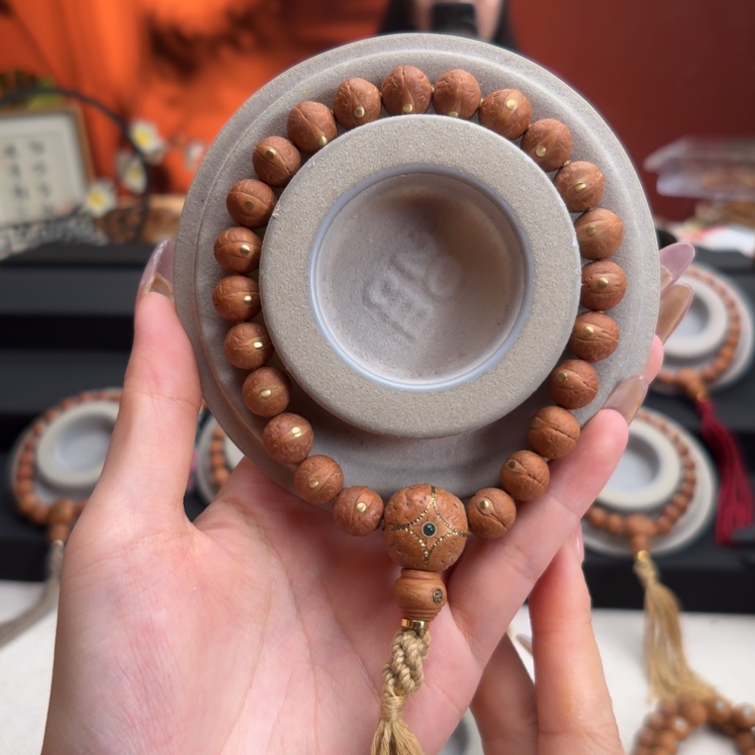 凤眼菩提手串简*10.5mm铁籽单圈铜钉