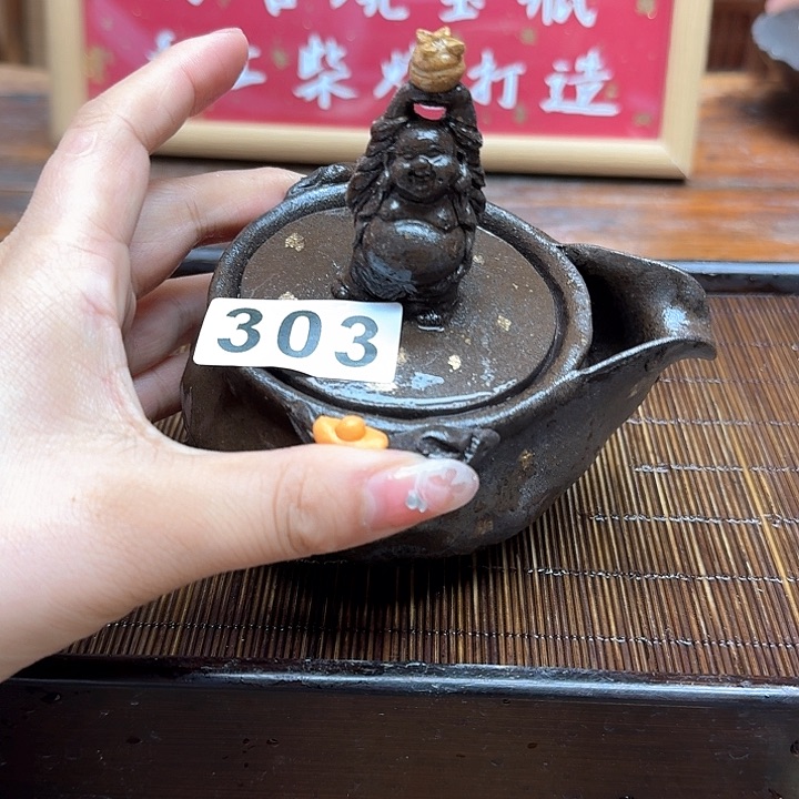 纯手工制作粗陶茶具