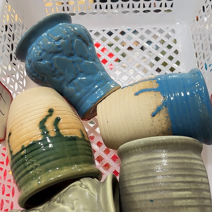 瓷片花盆多肉植物艺术品