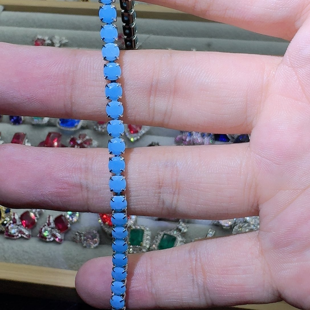 托帕石戒指银S925镶嵌