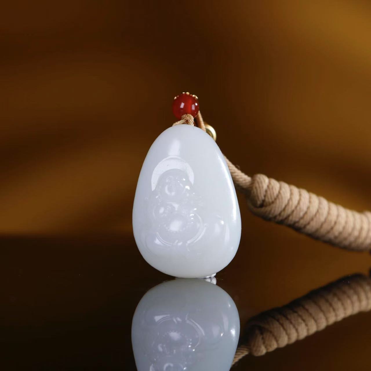 YJPM-00217精品和田玉挂件弥勒