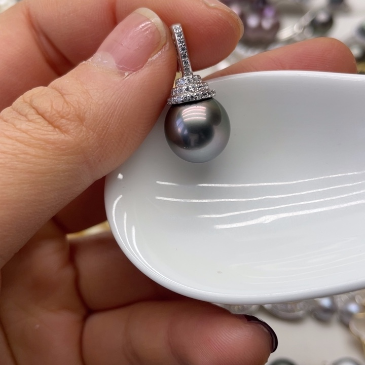 海水珍珠吊坠(不含链)银S925镶嵌