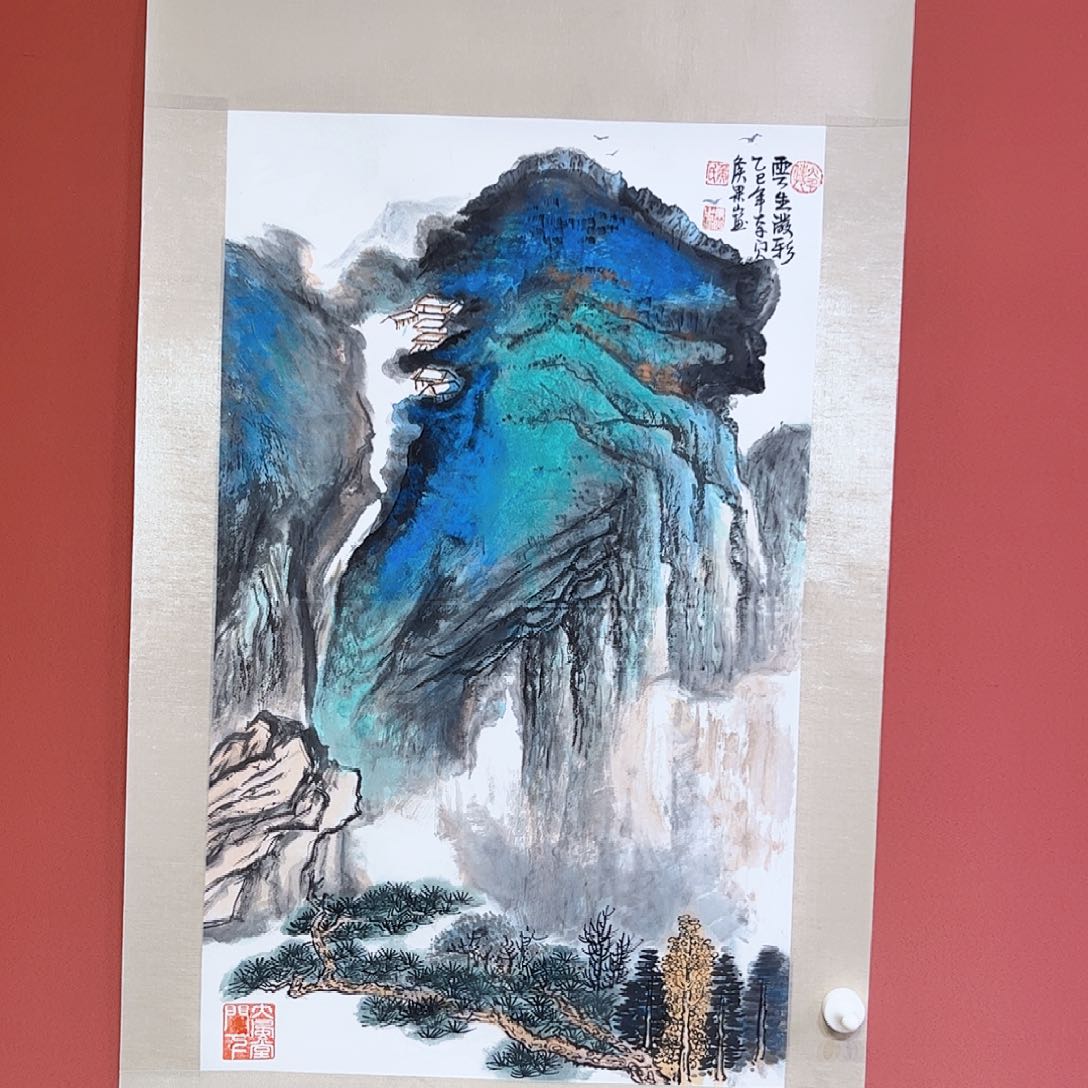 国画侯果山老师亲笔手绘作品朵 