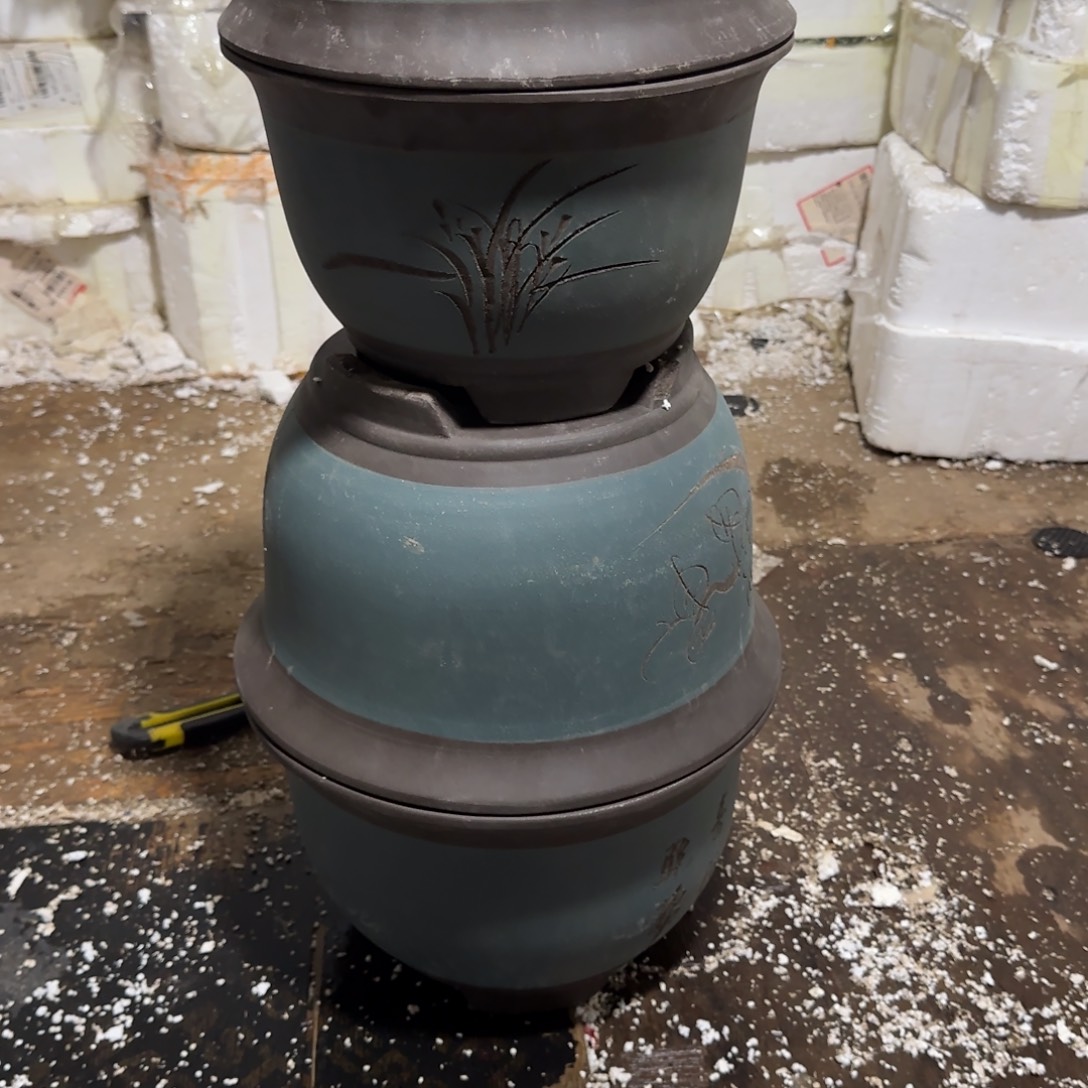 紫砂花盆口径18.12/14.10口径