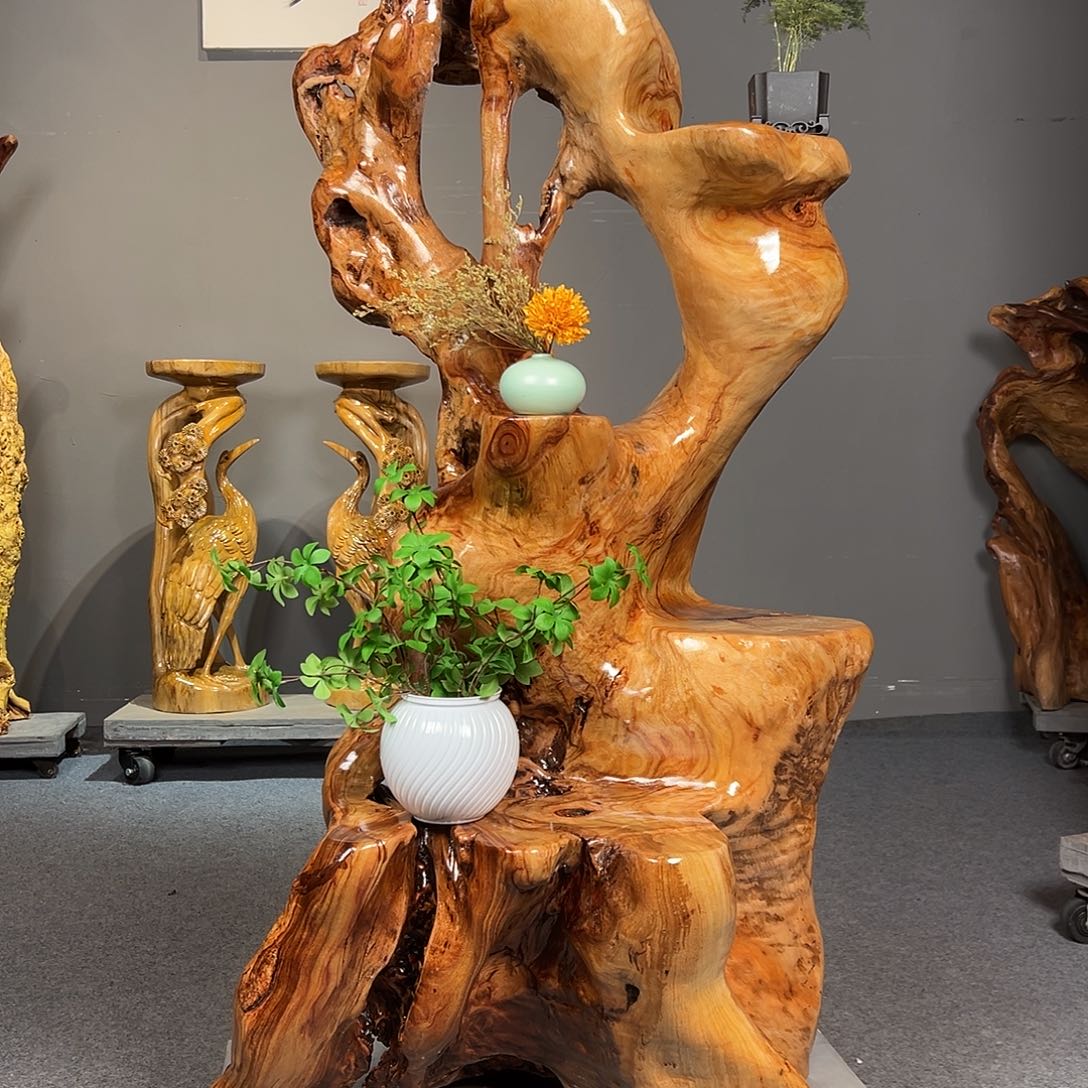 香樟木自*香樟木整体花架