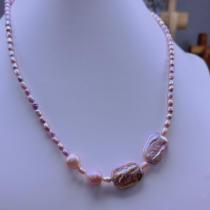 淡水珍珠颈饰合金